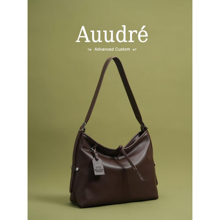 Audre 간결한 부드러운 면 대량 단일 어깨 숄더백 여성 신상 겨울 통근 토트백