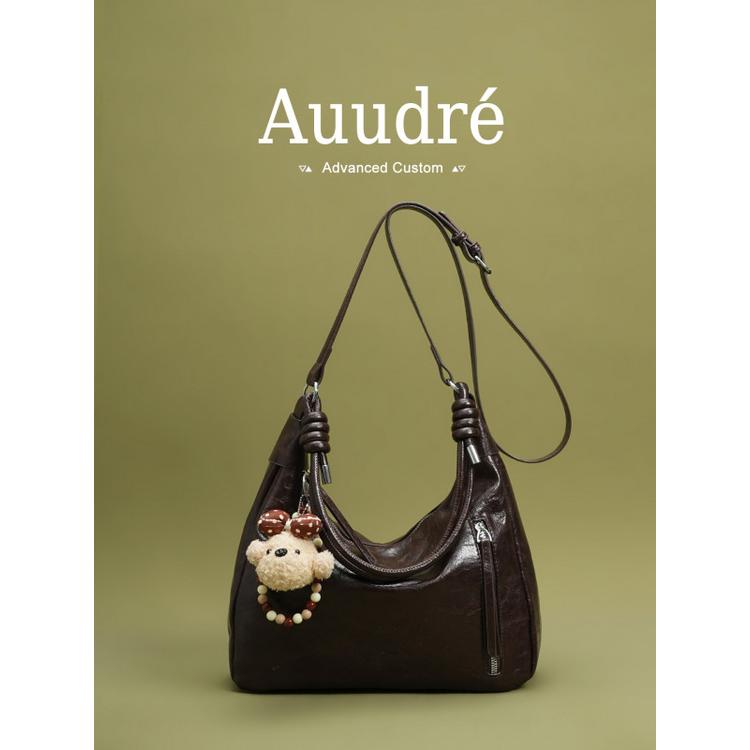 Audre 간결한 부드러운 면 단일 어깨 숄더백 여성 신상 백합 통근 크로스백